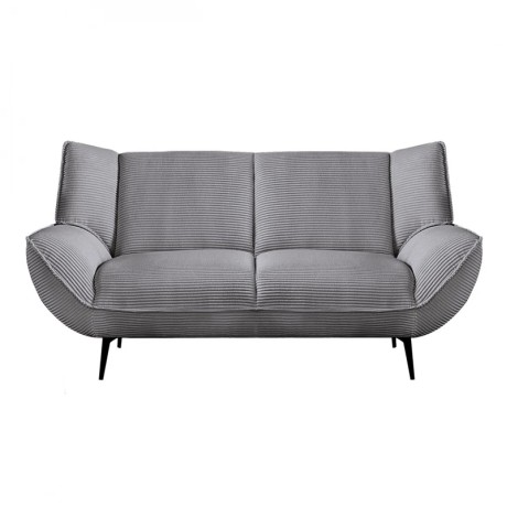 EMERALD 2-Seater Sofa Grey Corduroy Fabric