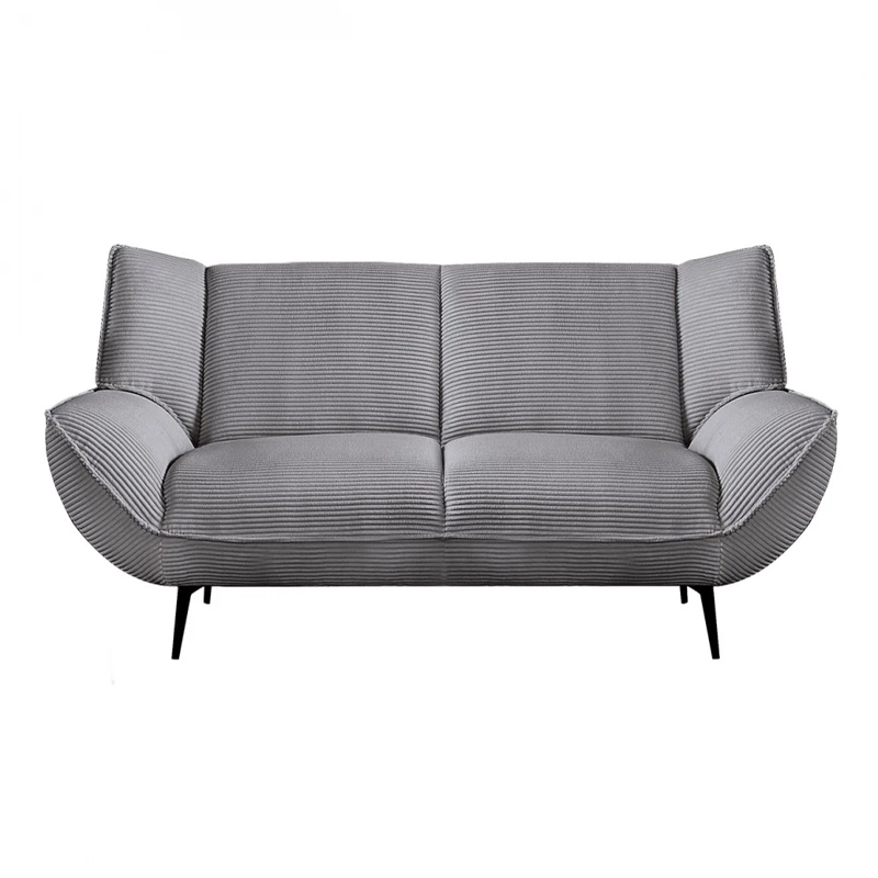 EMERALD 2-Seater Sofa Grey Corduroy Fabric
