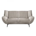 EMERALD 2-Seater Sofa Beige Corduroy Fabric