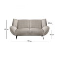 EMERALD 2-Seater Sofa Beige Corduroy Fabric