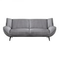 EMERALD 3-Seater Sofa Grey Corduroy Fabric