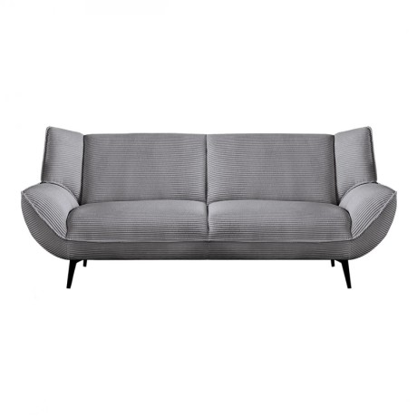 EMERALD 3-Seater Sofa Grey Corduroy Fabric