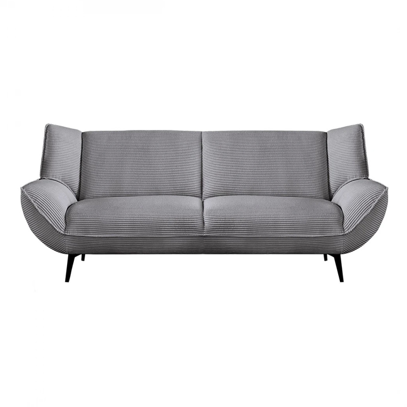EMERALD 3-Seater Sofa Grey Corduroy Fabric