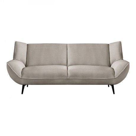 EMERALD 3-Seater Sofa Beige Corduroy Fabric