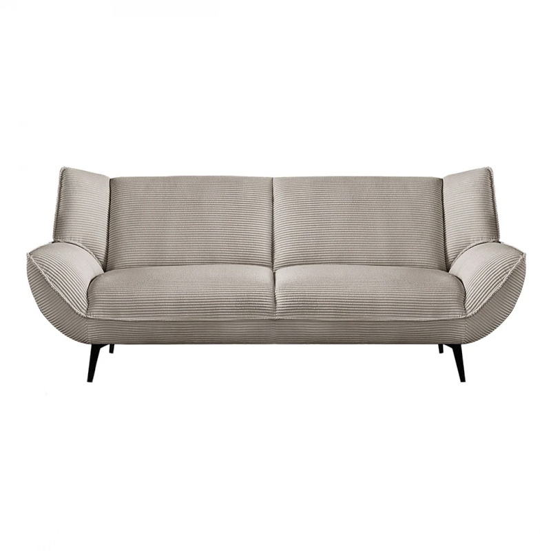 EMERALD 3-Seater Sofa Beige Corduroy Fabric