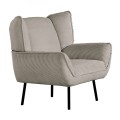 EMERALD Armchair Beige Corduroy Fabric