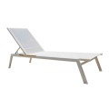 EMILY Lounger Alu White/Textilene White