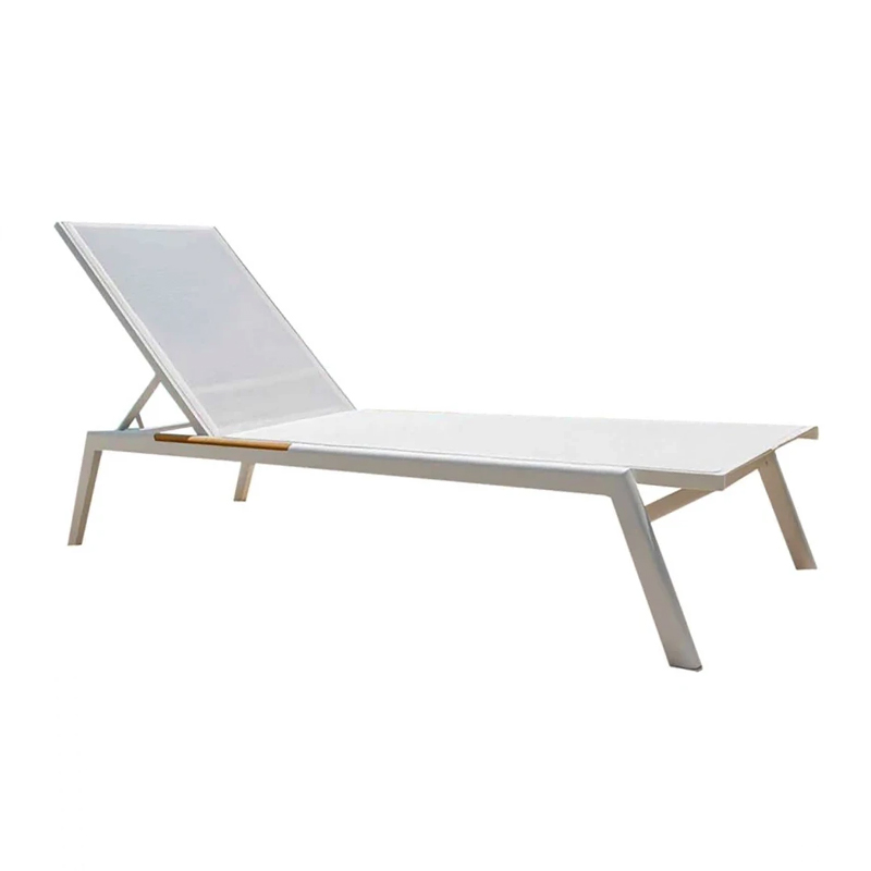 EMILY Lounger Alu White/Textilene White