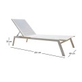 EMILY Lounger Alu White/Textilene White