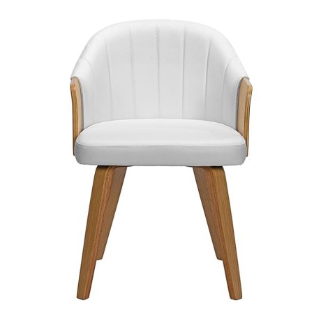 ENZO Armchair Natural/Pu White