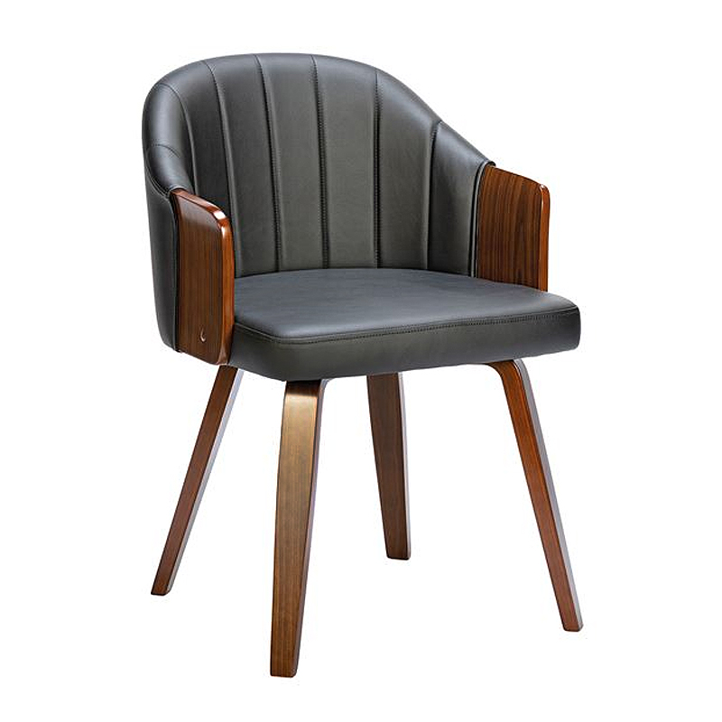 ENZO Armchair Walnut/Pu Black