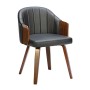 ENZO Armchair Walnut/Pu Black