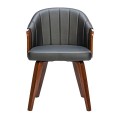 ENZO Armchair Walnut/Pu Black