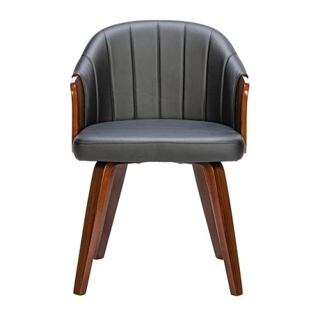 ENZO Armchair Walnut/Pu Black