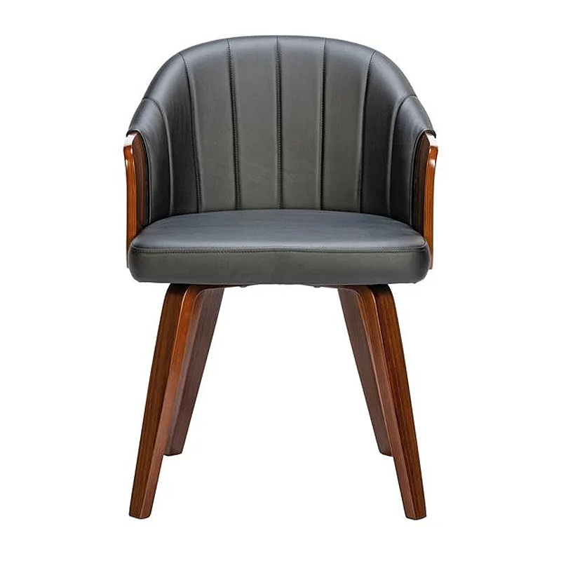 ENZO Armchair Walnut/Pu Black