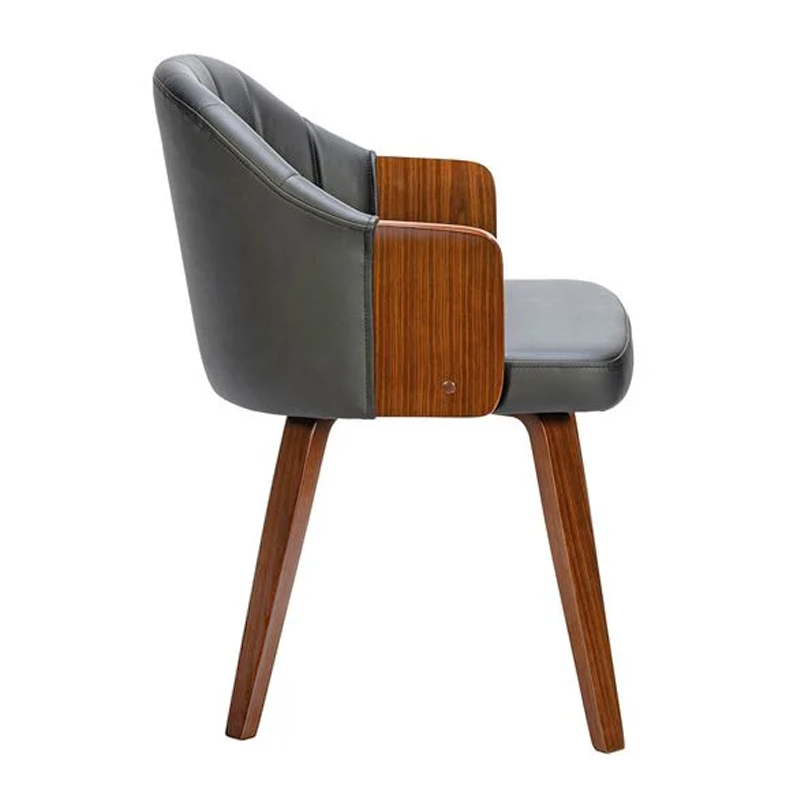 ENZO Armchair Walnut/Pu Black