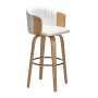 ENZO Bar Stool Natural/Pu White