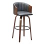 ENZO Bar Stool Walnut/Pu Black