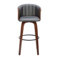 ENZO Bar Stool Walnut/Pu Black