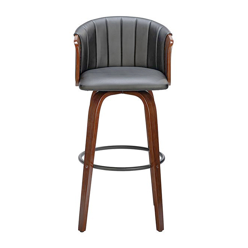 ENZO Bar Stool Walnut/Pu Black