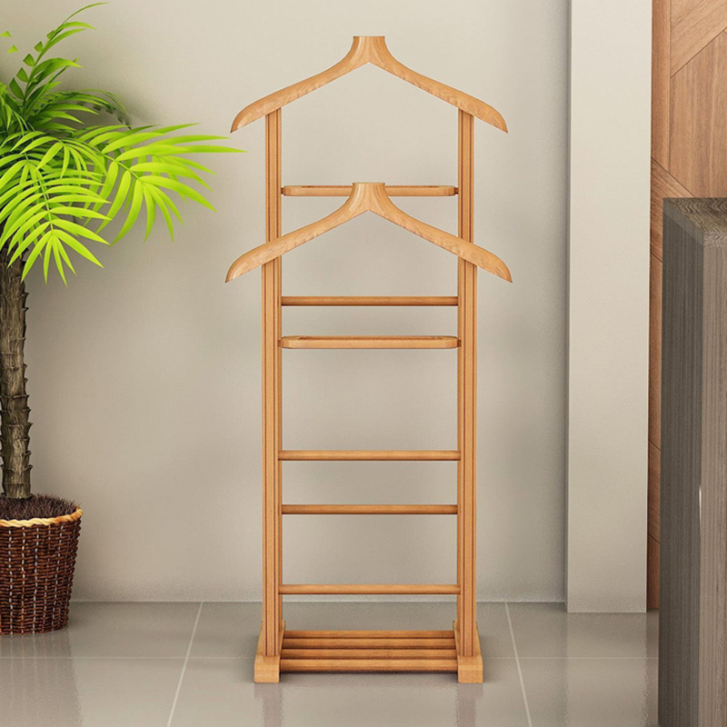Beta II Megapap wooden floor hanger in natural color 48x35x120cm.