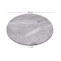 Επιφάνεια τραπεζιού sintered stone χρώμα γκρι εφέ μαρμάρου Φ70εκ.