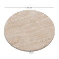 Επιφάνεια Μάρμαρο Sintered Stone, Απόχρωση Travertine Marble (MDF για στήριξη βάσης) Φ70cm/11mm