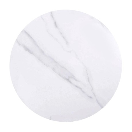 Sintered Stone Table Top D.60cm/11mm White Marble (under MDF 35x35cm)