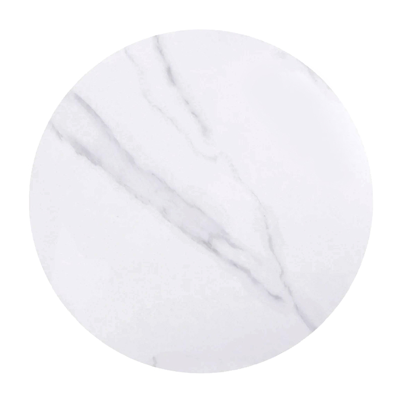 Sintered Stone Table Top D.60cm/11mm White Marble (under MDF 35x35cm)