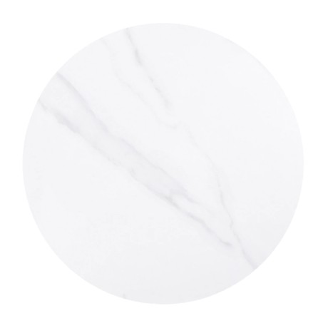 Sintered Stone Table Top D.70cm/11mm White Marble (under MDF 45x45cm)