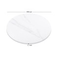 Sintered Stone Table Top D.70cm/11mm White Marble (under MDF 45x45cm)
