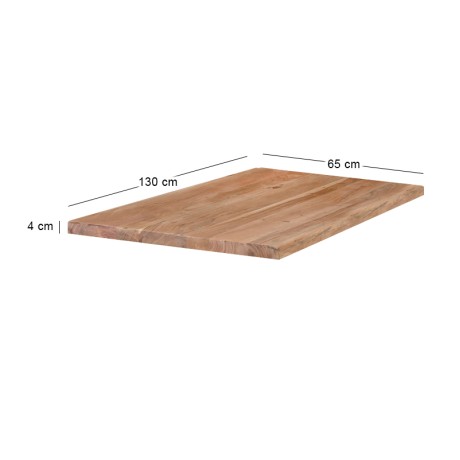 LIZARD Table Top 130x65/4cm, Acacia Natural Finish