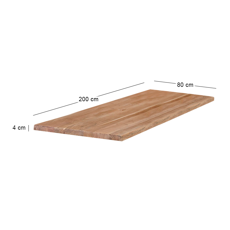 LIZARD Table Top 200x80/4cm, Acacia Natural Finish