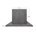 RESIN Table Top 70x70cm/20mm Cement (Outdoor use)