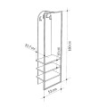 Έπιπλο εισόδου Archy Megapap χρώμα ανοιχτό καρυδί 53x31,7x180εκ.