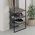 Έπιπλο εισόδου Archy Megapap χρώμα γκρι ρετρό 53x31,7x180εκ.