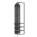 Έπιπλο εισόδου Archy Megapap χρώμα γκρι ρετρό 53x31,7x180εκ.