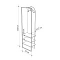 Έπιπλο εισόδου Archy Megapap χρώμα sapphire oak 53x31,7x180εκ.
