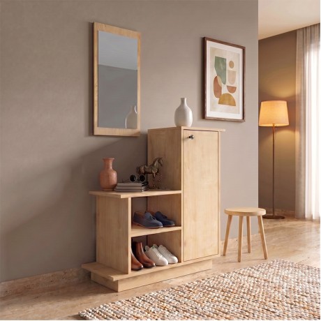 Cute Megapap melamine entrance furniture in oak color 90x35x95cm.