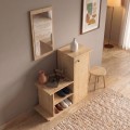 Έπιπλο εισόδου Cute Megapap χρώμα φυσικό οξιάς 90x35x95εκ.