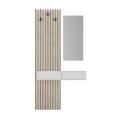 Έπιπλο εισόδου Elois Megapap χρώμα λευκό - sepet oak 96,6x26,8x195,5εκ.