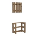 Friends Megapap melamine hall stand in walnut color 69.8x33.6x60cm.