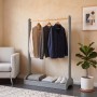Glimer Megapap melamine entrance furniture in concrete grey color 88,2x34.6x128cm.