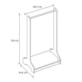 Έπιπλο εισόδου Glimer Megapap χρώμα λευκό 88,2x34,6x128εκ.