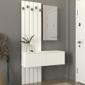 Έπιπλο εισόδου Kanso Megapap χρώμα λευκό 100x35x196,7εκ.