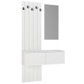 Έπιπλο εισόδου Kanso Megapap χρώμα λευκό 100x35x196,7εκ.