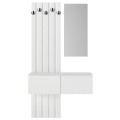 Έπιπλο εισόδου Kanso Megapap χρώμα λευκό 100x35x196,7εκ.
