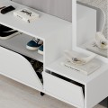 Έπιπλο εισόδου Mila Megapap με κρεμάστρα χρώμα λευκό 120x37x171,6εκ.