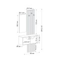 Naro Megapap melamine coat stand in white - sepet oak color 90x35x204.2cm.