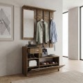 Έπιπλο εισόδου Raynold Megapap χρώμα καρυδί 100x30x180εκ.